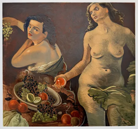 Литография Derain - Deux femmes nues et nature morte