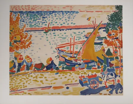 Литография Derain - Port de Collioure fauve