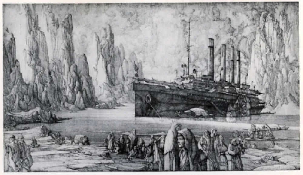 Гравюра Desmazières - Le Debarquement