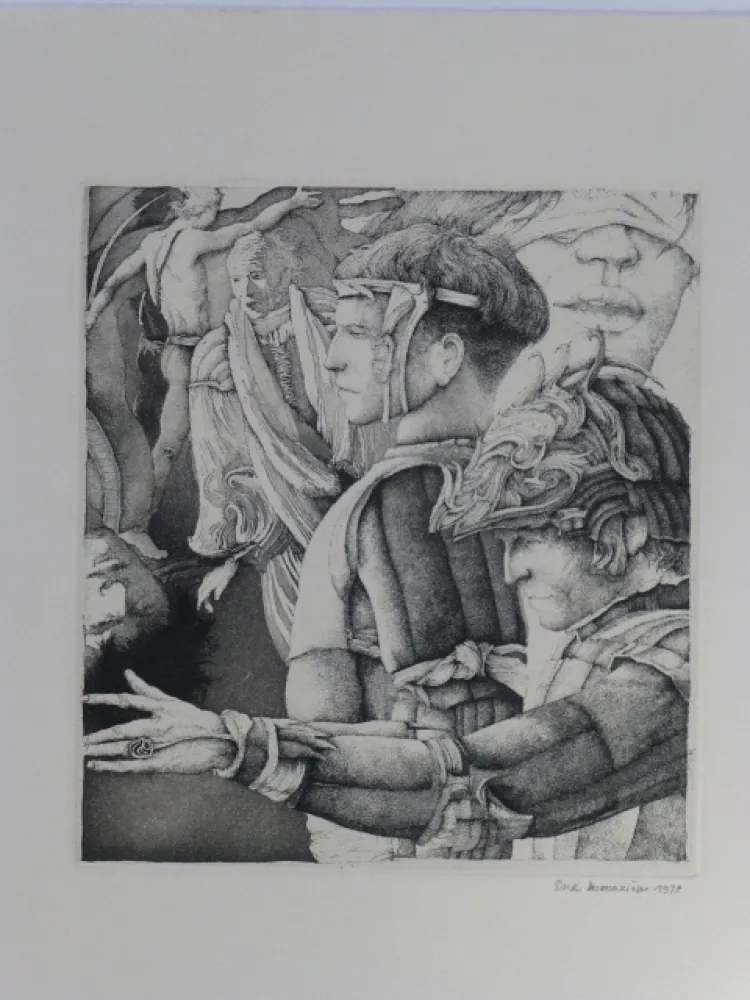 Акватинта Desmazières - Le songe de Malatesta