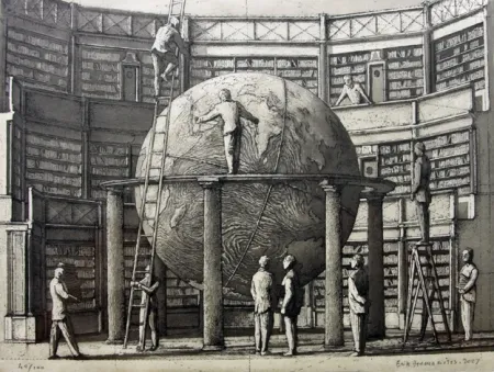 Офорт И Аквитанта Desmazières - Theatre de Geographie