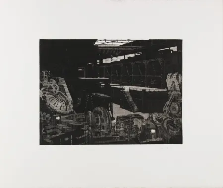 Офорт Deyrail - Usine