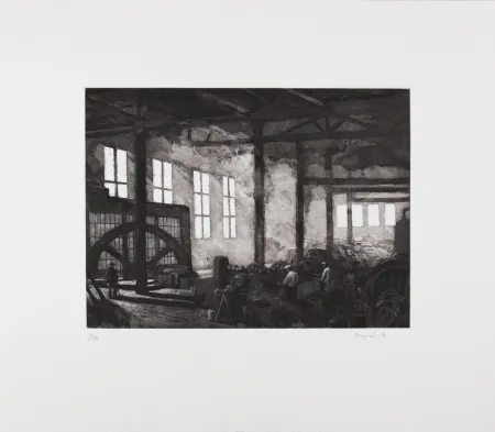 Офорт Deyrail - Vue d' atelier