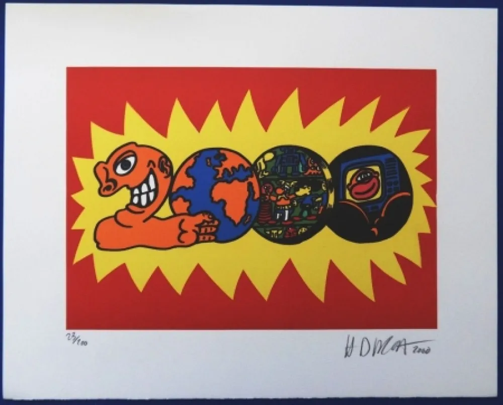 Сериграфия Di Rosa - 2000 - Hommage à Combas