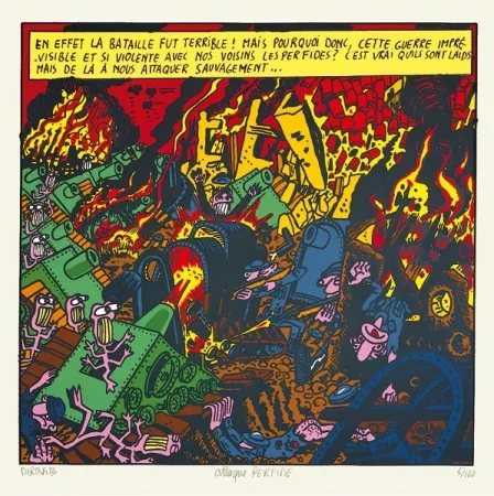 Сериграфия Di Rosa - Attaque perfide