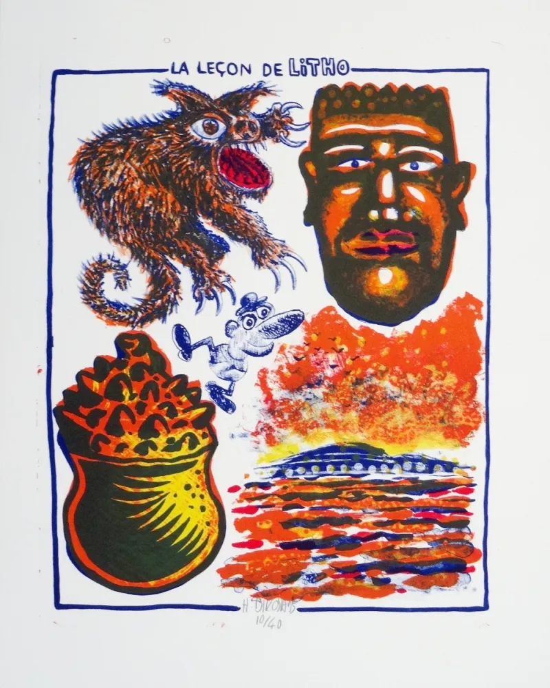 Литография Di Rosa - La leçon de litho