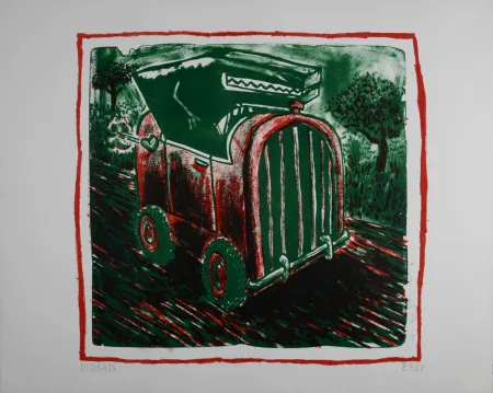 Литография Di Rosa - La voiture de Raphaël, 1984