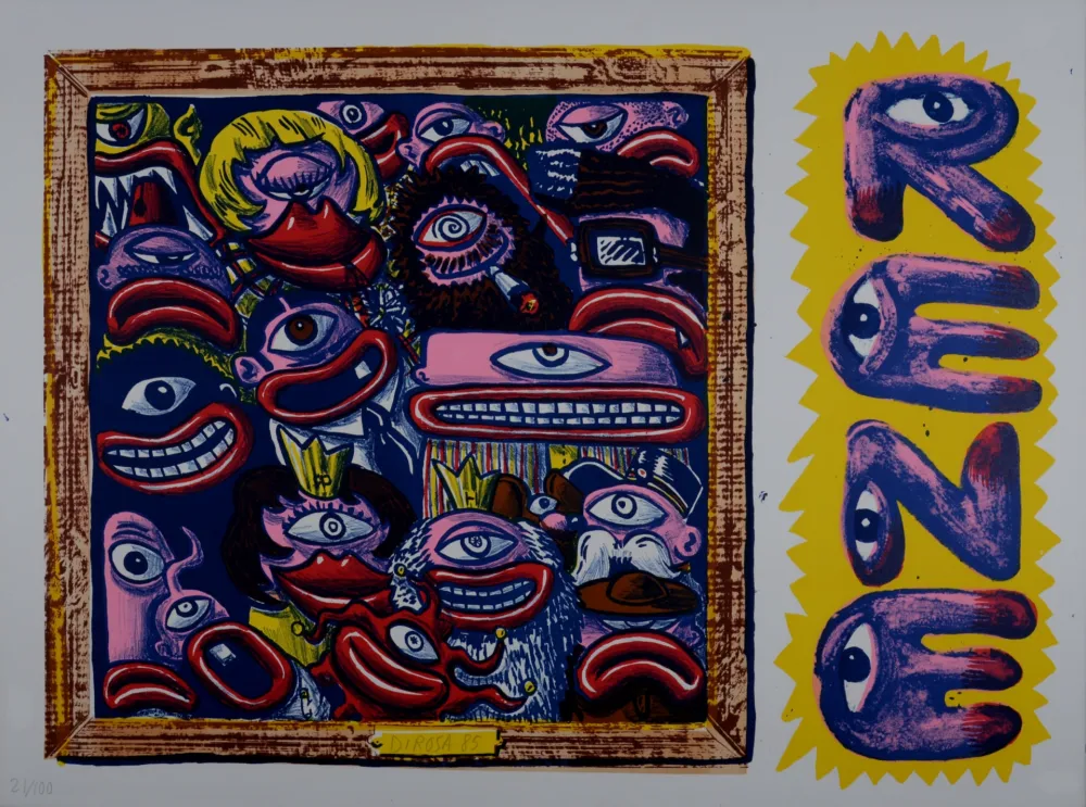 Литография Di Rosa - Le Peuple René, 1985