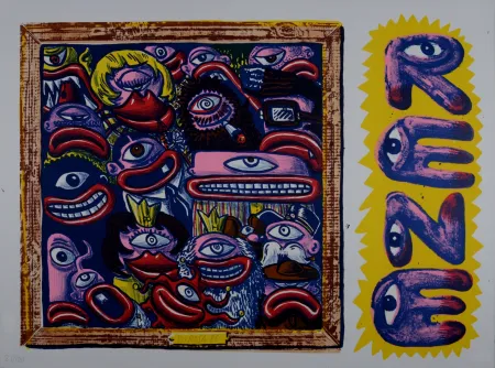 Литография Di Rosa - Le Peuple René, 1985