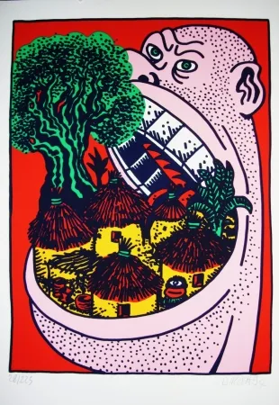 Сериграфия Di Rosa - Pour le peuple africain