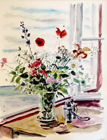 Литография Dignimont - Fleurs des champs