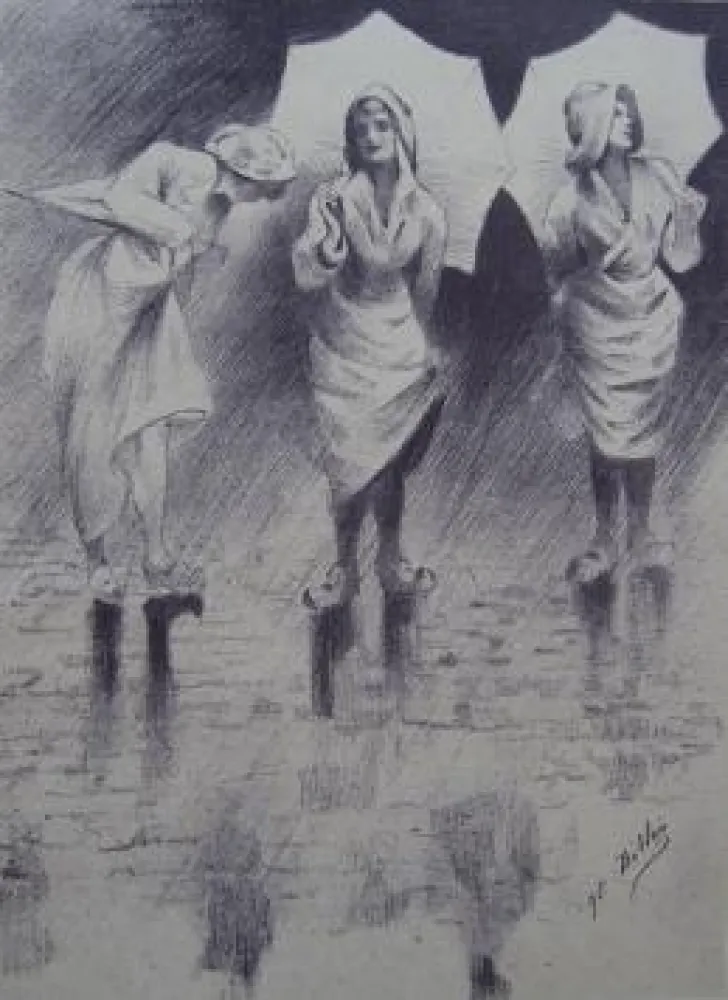 Литография Dillon - Pluviôse / Rainy