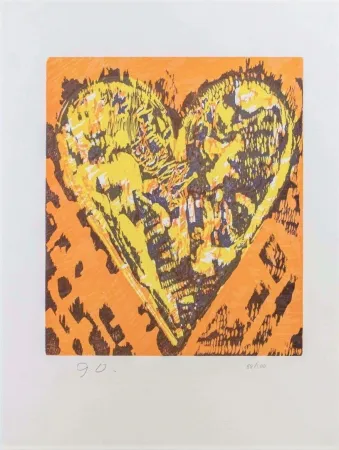 Гравюра На Дереве Dine - Woodcut Heart
