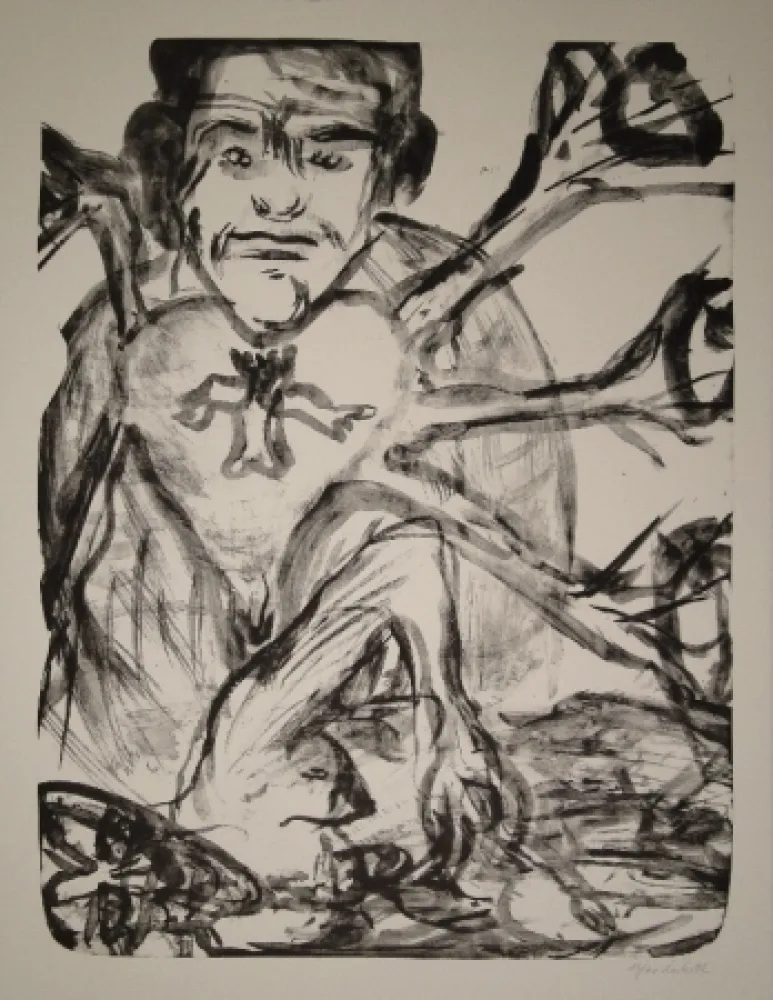 Литография Disler - Herzhorcher