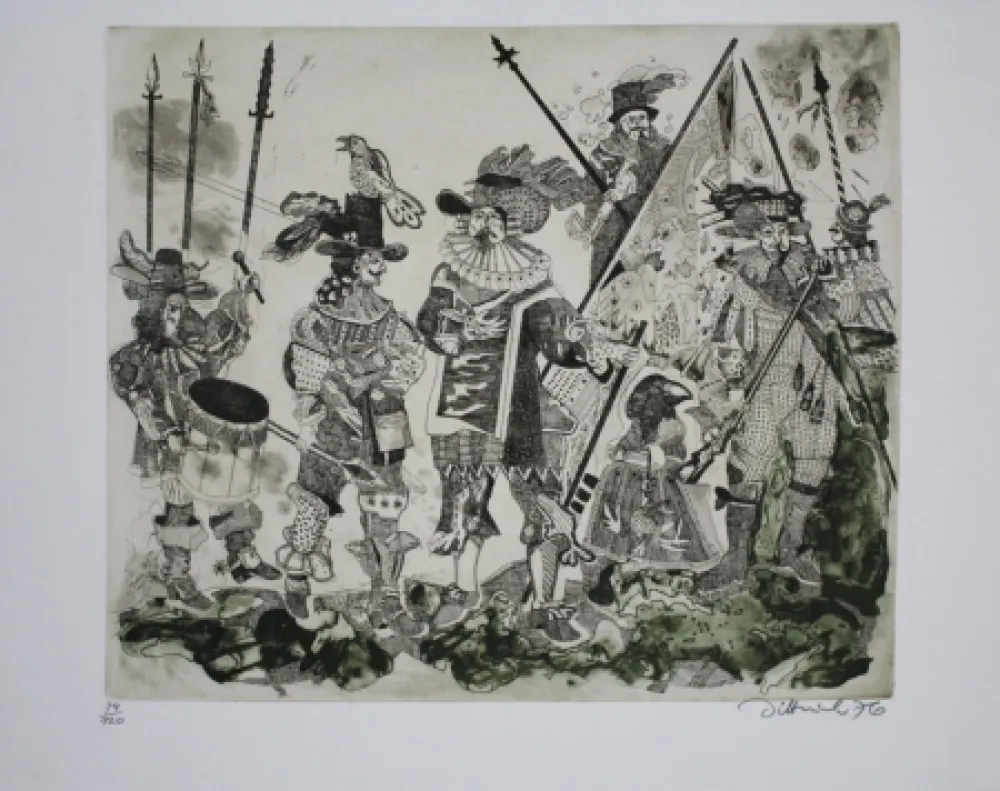 Офорт И Аквитанта Dittrich - Schlacht