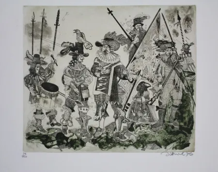 Офорт И Аквитанта Dittrich - Schlacht