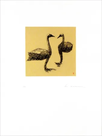 Карборунд Doerflinger - Deux cygnes en suspension