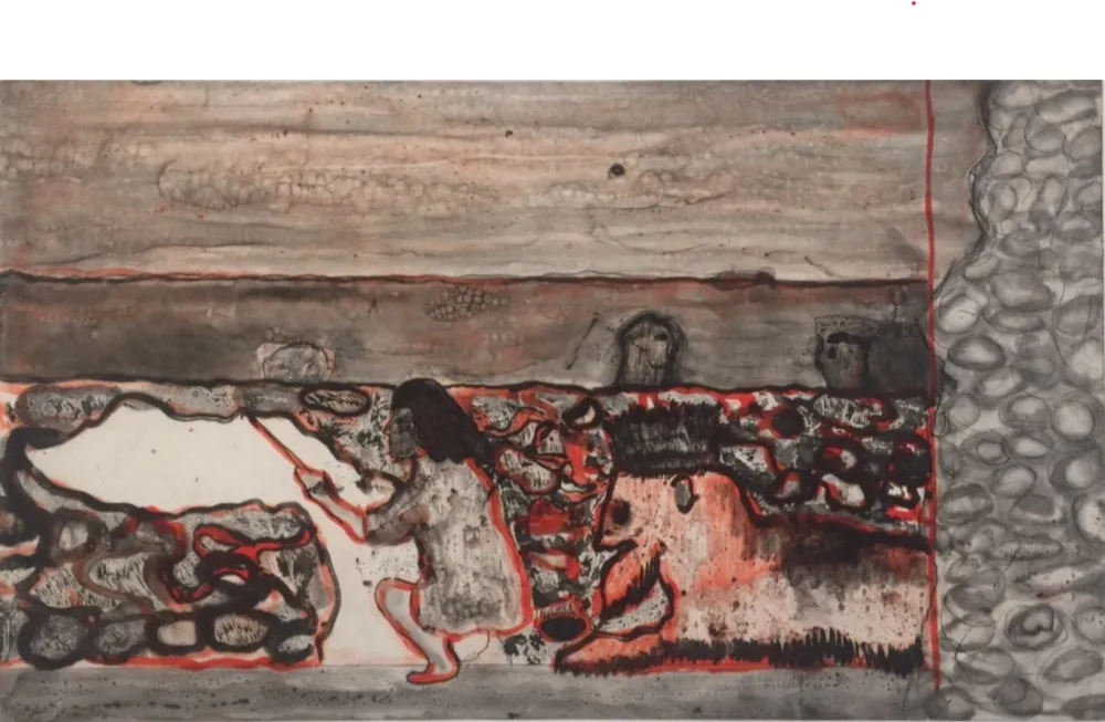 Офорт Doig - Painting a Cloud on the Wall