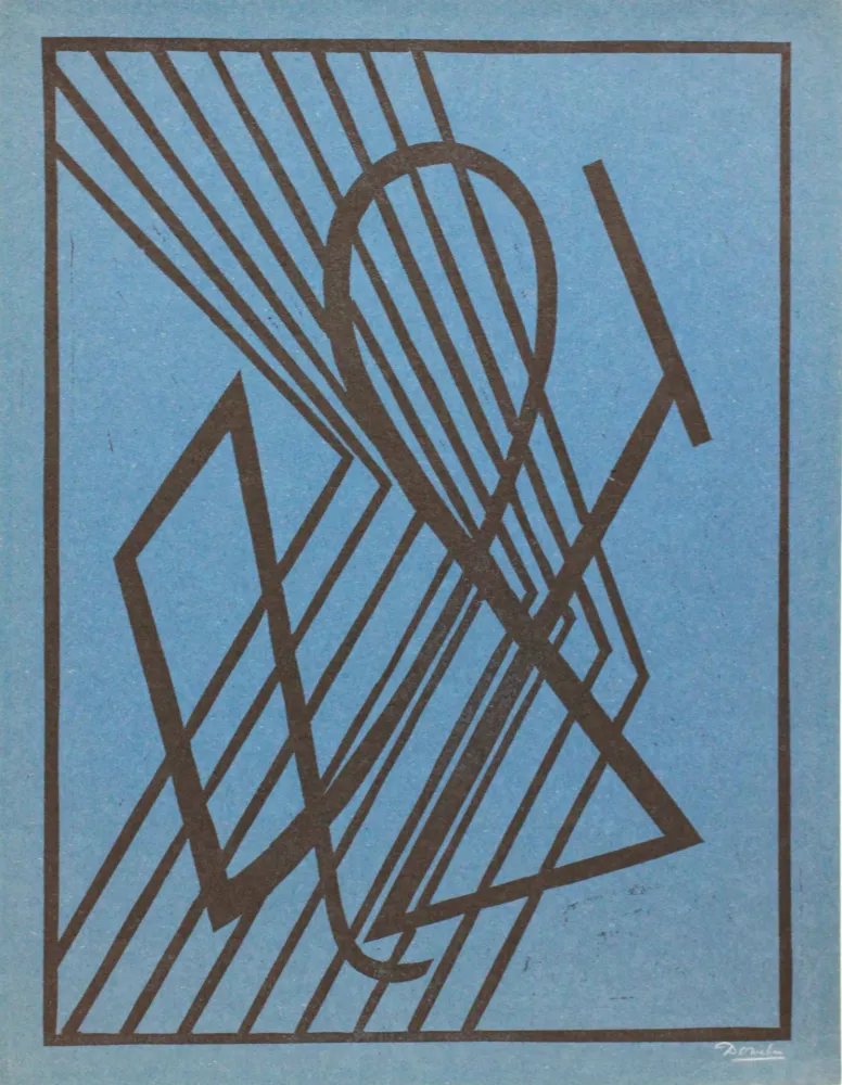 Линогравюра Domela - Der Leser (The reader)