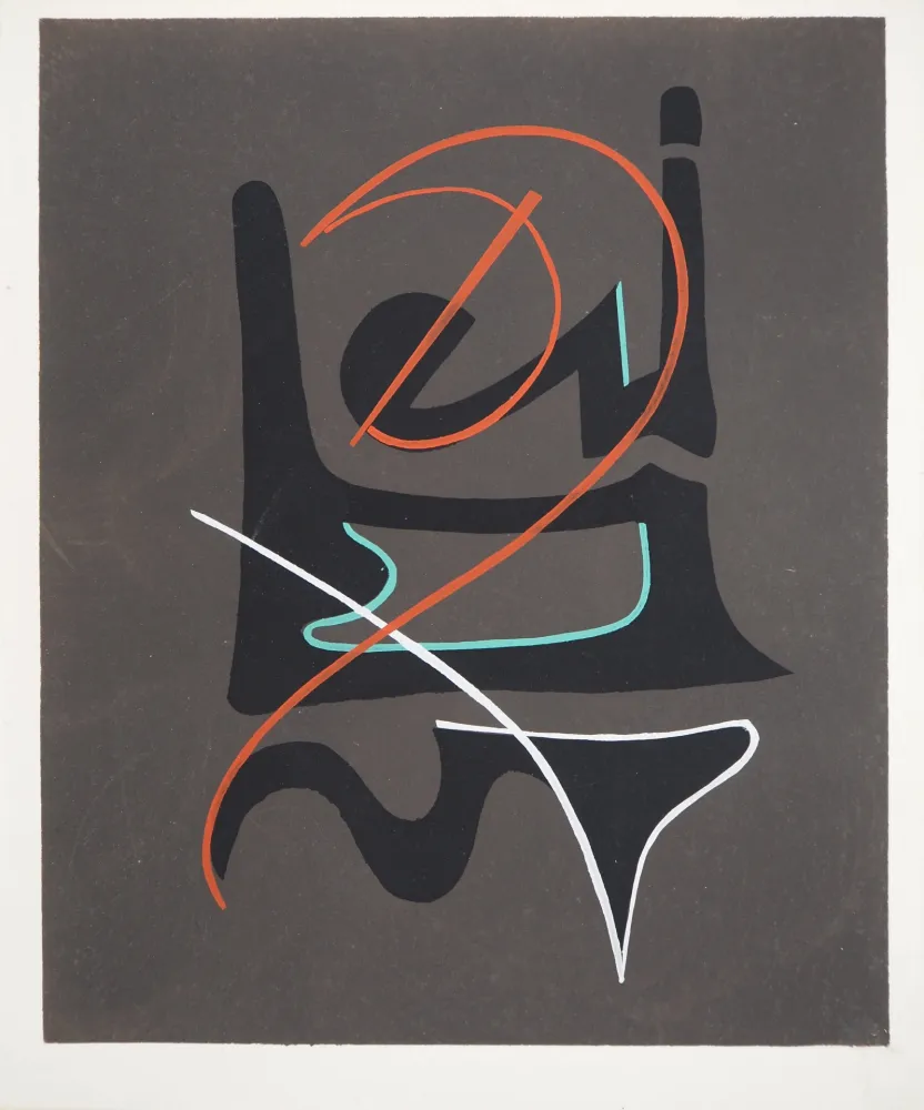 Литография Domela - Ecriture abstraite
