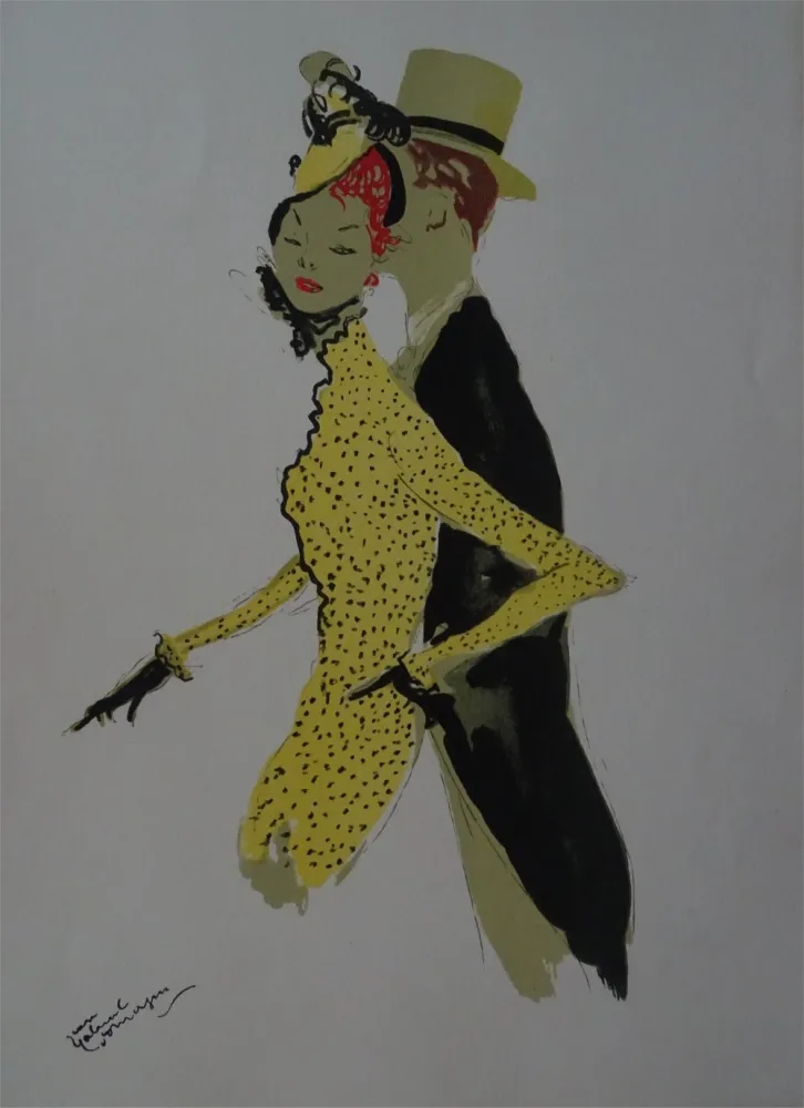 Литография Domergue - La Parisienne: Arlette