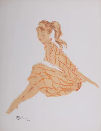 Литография Domergue - La Parisienne : Cathie, 1956