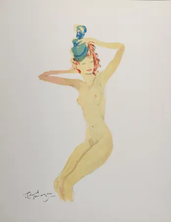 Литография Domergue - La Parisienne : Elvire, 1956