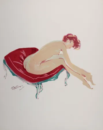 Литография Domergue - La Parisienne : Une cavalière, 1956