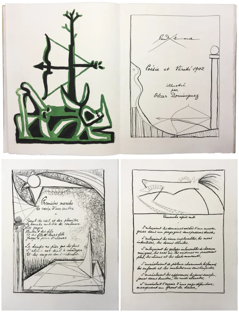 Иллюстрированная Книга Dominguez - Paul Éluard : POÉSIE ET VÉRITÉ 1942. 31 gravures originales (1947).