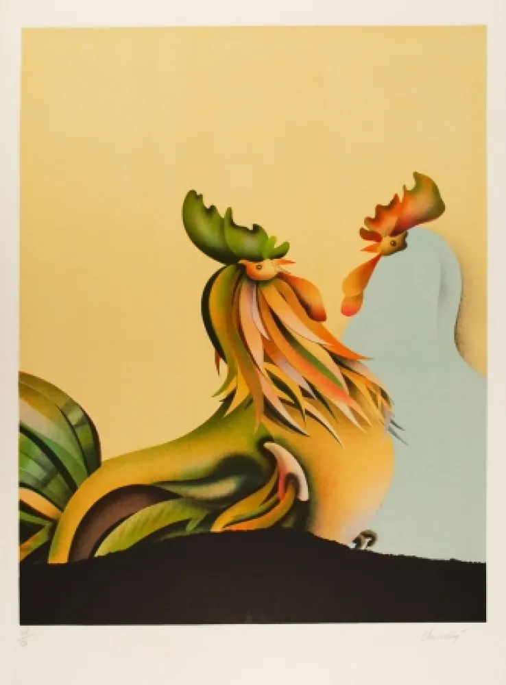 Литография Donadini - Les deux amis / The Two Friends