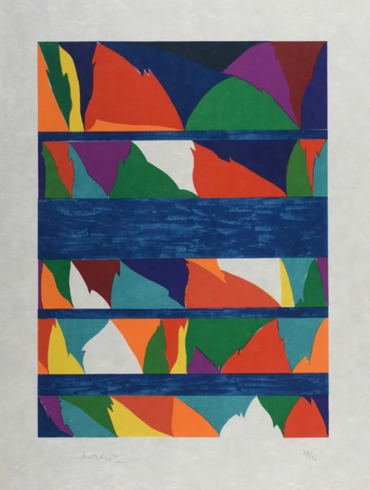 Литография Dorazio - Composition (#F), 1976 - Hand-signed