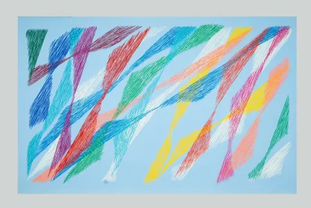 Сериграфия Dorazio - Composizione azzurra