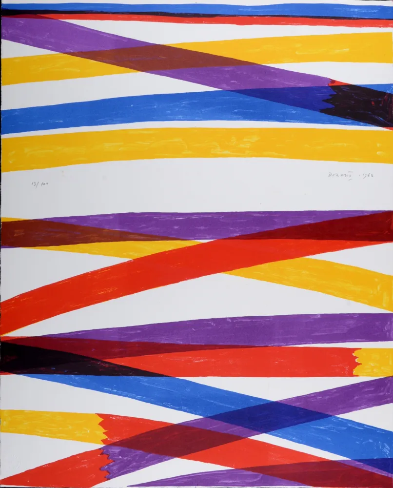 Литография Dorazio - Senza Titolo - Hand-signed