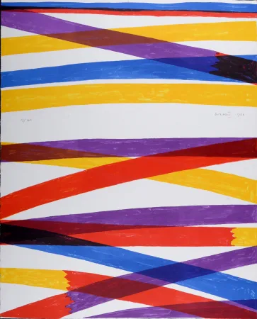 Литография Dorazio - Senza Titolo - Hand-signed