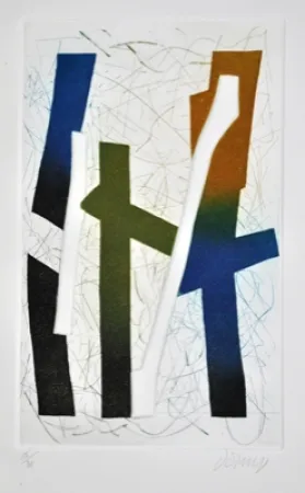 Акватинта Dorny - Visage d'ombre 3