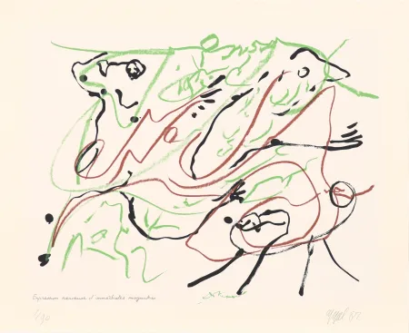 Сериграфия Dotremont - Expression nerveuse