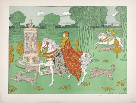 Литография Doudelet - La Châtelaine, 1897