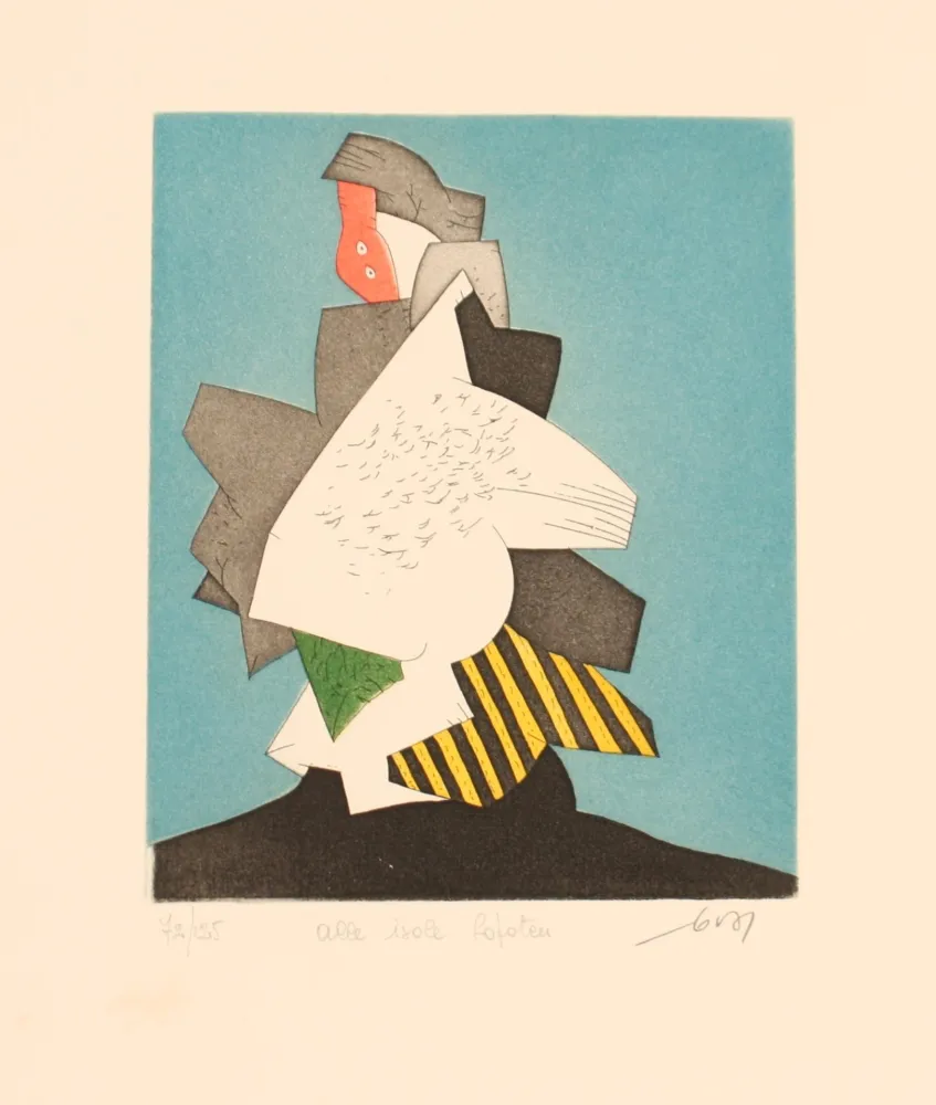 Офорт Dova  - ALLE ISOLE LOFOTEN