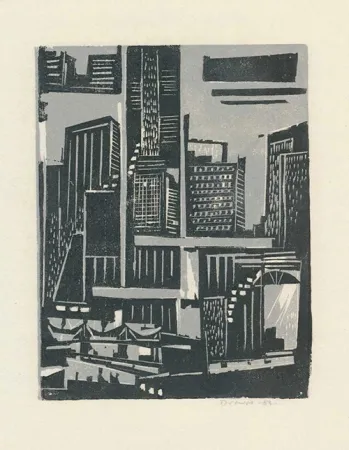 Гравюра На Дереве Drewes - New York