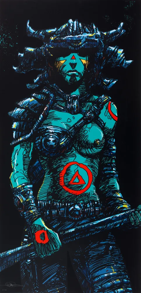 Сериграфия Druillet - Guerrière de la Nuit