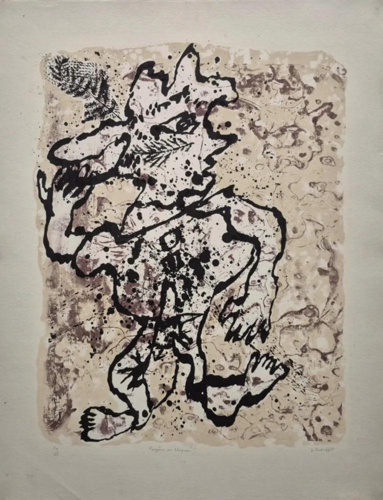 Литография Dubuffet - Fougère au Chapeau (Fogere with Hat)