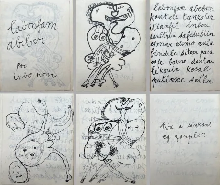 Иллюстрированная Книга Dubuffet - LABONFAM ABEBER PAR INBO NOM (1950)