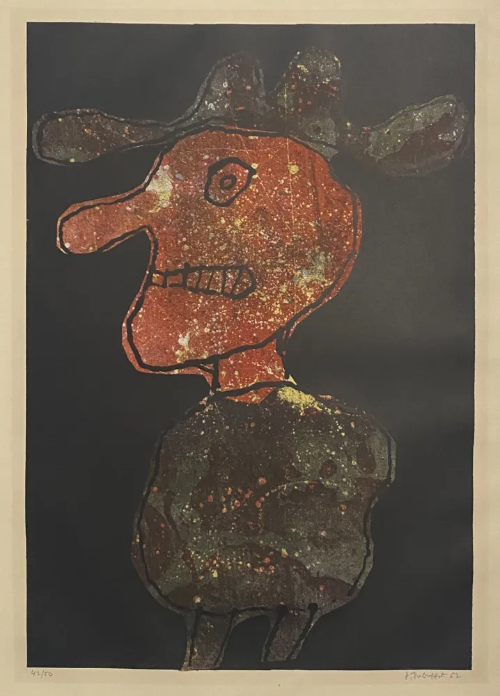 Литография Dubuffet - Personnage au Chapeau