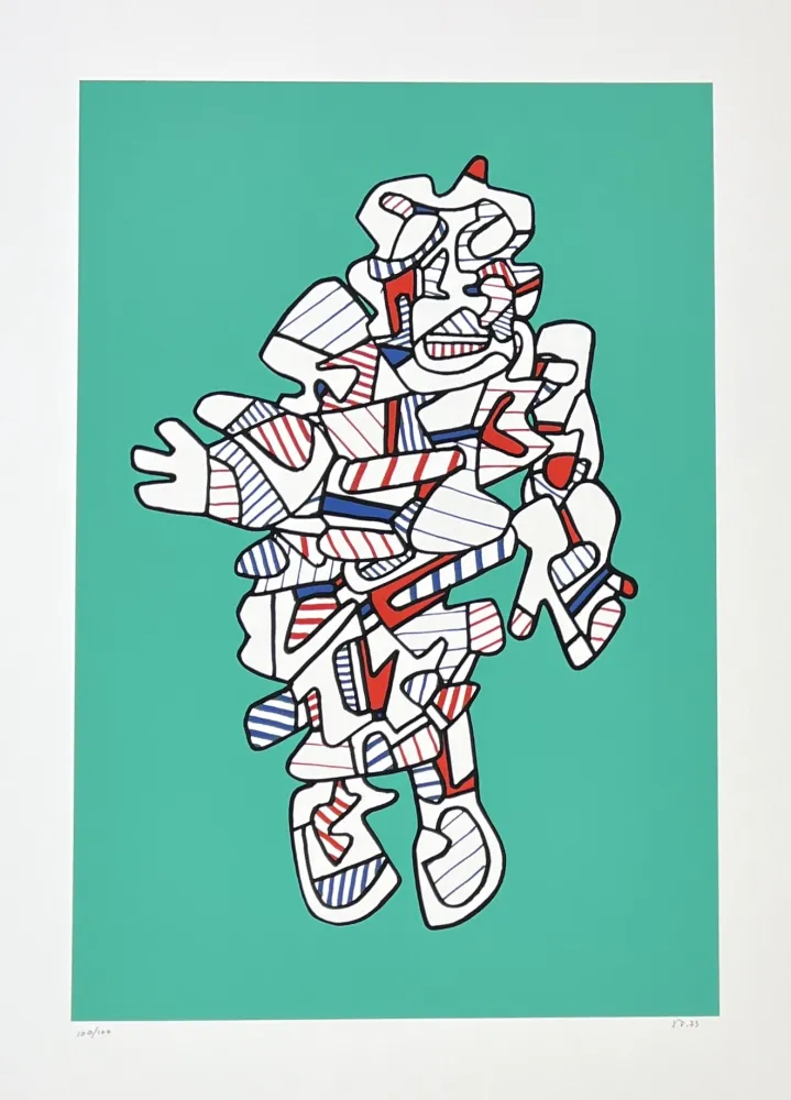 Сериграфия Dubuffet - Protestator, from Présences fugaces series