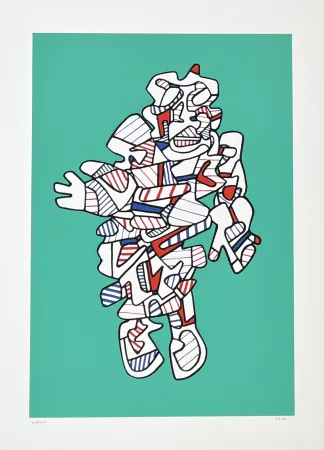 Сериграфия Dubuffet - Protestator, from Présences fugaces series