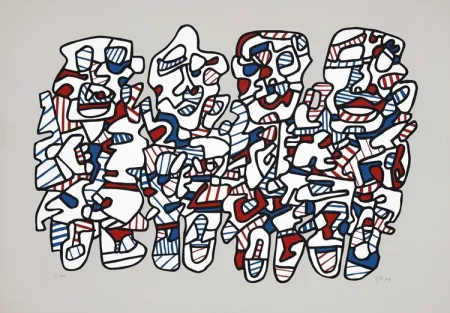 Сериграфия Dubuffet - Quatre personnages