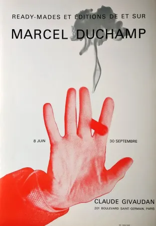 Гашение Duchamp - „Ready-Mades et éditions de et sur Marcel Duchamp. 8 Juin 30 Septembre. Claude Givaudan, 201 Boulevard Saint-Germain, Paris“