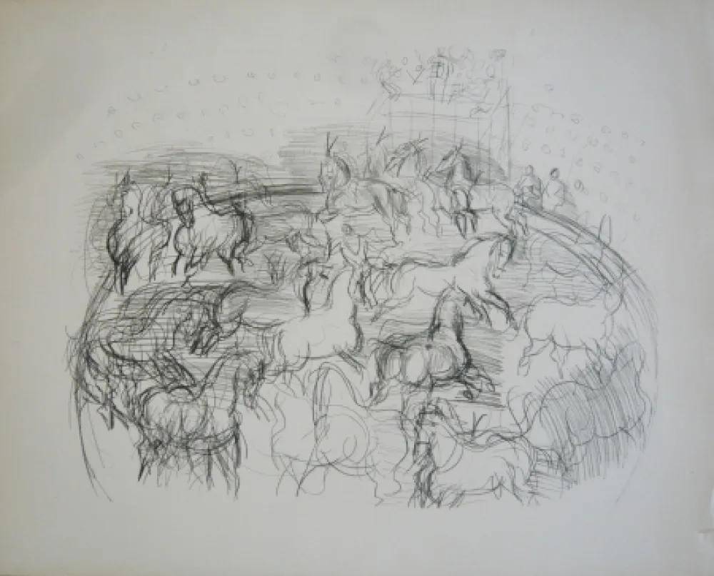Литография Dufy - Chevaux
