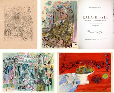 Иллюстрированная Книга Dufy - Héron de Villefosse : EAUX DE VIE (11 pochoirs de Raoul Dufy) 1954