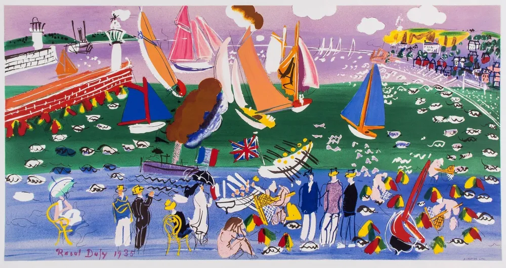 Литография Dufy - LA BAIE DE SAINTE-ADRESSE (1935).